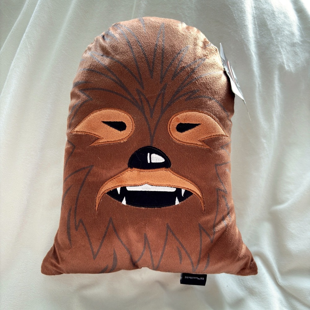 Star Wars Chewbacca Plush Throw Pillow Disney Lucasfilm Wookiee Cushion w Tags
